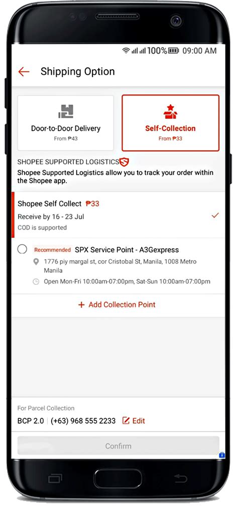 shopee self collection point.